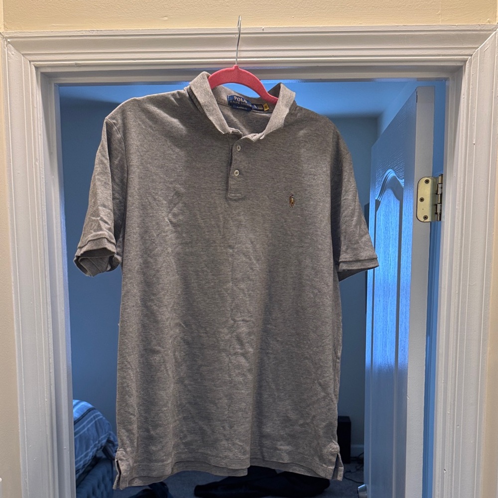Polo by Ralph Lauren Men's Gray Polo Shirt grey size XL